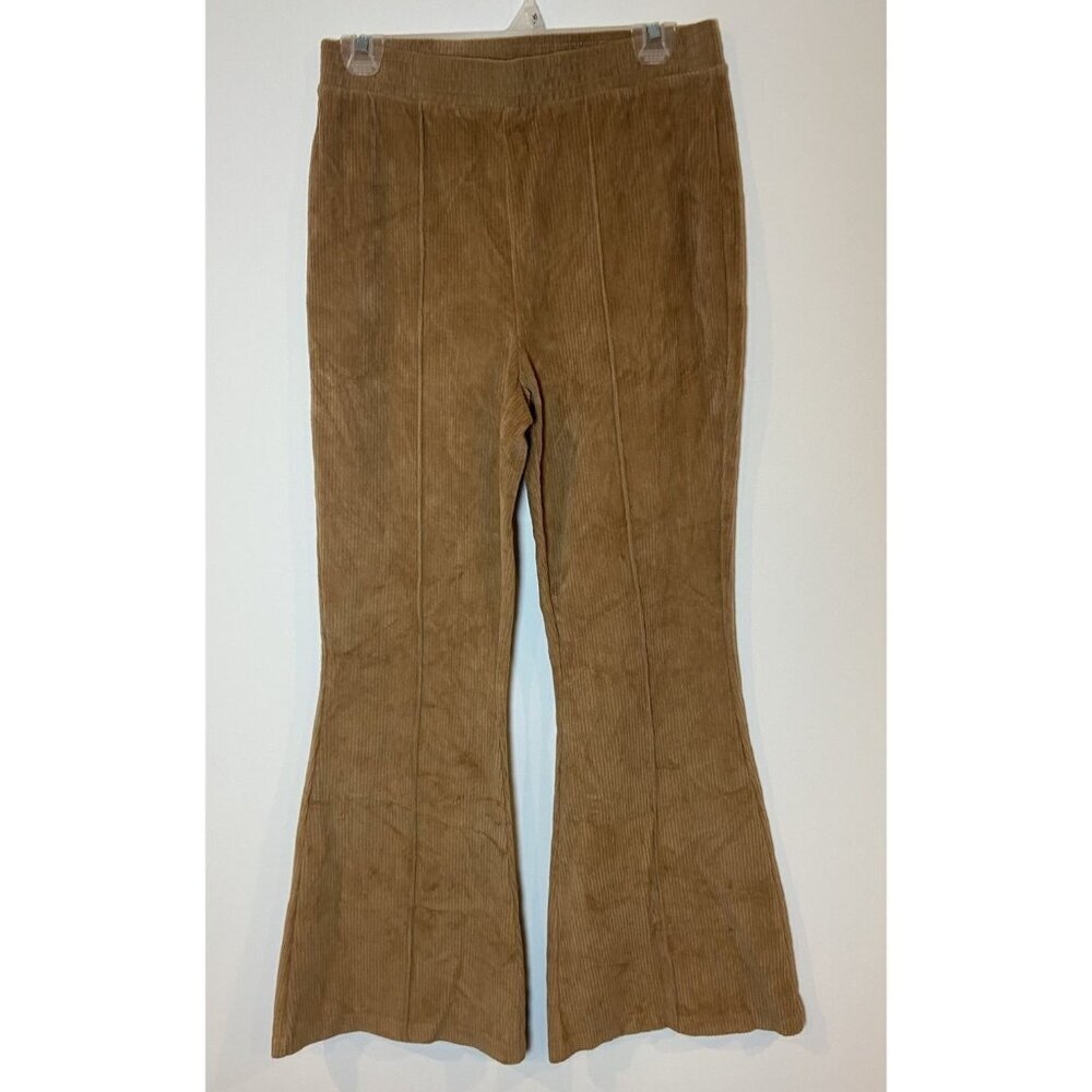 NWT Aerie Ribbed Flare Pants Brown Size Medium Regular M New